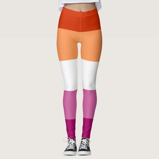Lesbische vlag leggings (Voorkant)