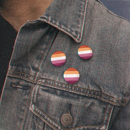 Lesbische vlag LGBT symbool Pride Maand Ronde Button 5,7 Cm