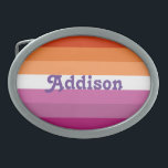 Lesbische vlag met gepersonaliseerde naamgift gesp<br><div class="desc">Lesbische vlag met gepersonaliseerde naamgift, riem lgbt mode, pride parade, london pride, panseksuele vlag, niet binair, panseksualiteit, riem, draag, panseksuele riemen, hart symbool, pride, gay pride, gay rechten, lesbisch, gay pride vlag, lgbt, lgbtq, lesbische vlag, lesbiennes, glitter, vlag, regenboog, gay, accessoire, accessoires, gift, sparkles, eenhoorn, sparkly, girly, kawaii, cute, Pride...</div>