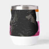 Lesbische Vlag met Twee Vrouw Silhouetten (Achterkant)