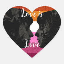 Lesbische Vlag met Twee Vrouw Silhouetten