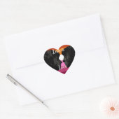 Lesbische Vlag met Twee Vrouw Silhouetten Hart Sticker (Envelop)