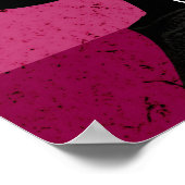 Lesbische Vlag met Twee Vrouw Silhouetten Poster (Hoek)