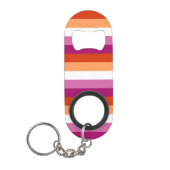 Lesbische vlag mini flessenopener (Voorkant)