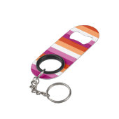 Lesbische vlag mini flessenopener (Achterkant Gekanteld)