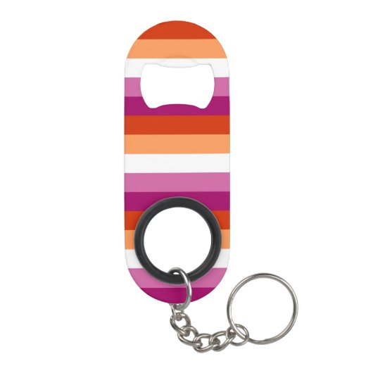 Lesbische vlag mini flessenopener (Achterkant)