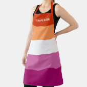 Lesbische vlag Monogrammed Schort (Insitu)