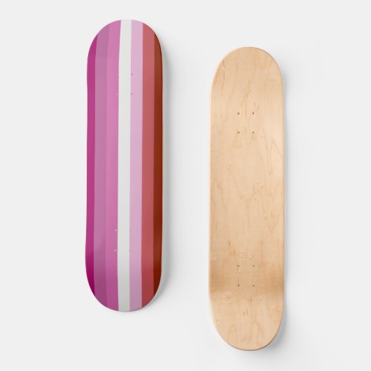 Lesbische vlag persoonlijk skateboard (Voorkant)