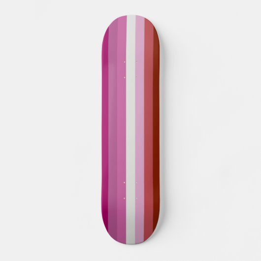 Lesbische vlag persoonlijk skateboard (Voorkant)