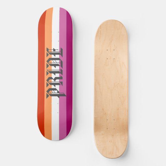 Lesbische vlag Pride Persoonlijk Skateboard (Voorkant)