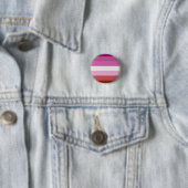 Lesbische vlag ronde button 3,2 cm (In situ)
