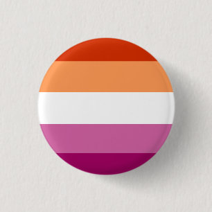 Lesbische vlag ronde button 3,2 cm