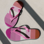 Lesbische vlag roze rode strepe pride teenslippers