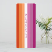 Lesbische Vlag Roze Sinaasappel Strepen Vrouwen Bl (Staand voorkant)