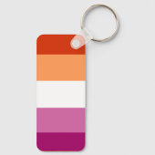 Lesbische vlag sleutelhanger (Achterkant)