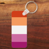 Lesbische vlag sleutelhanger (Achterkant)
