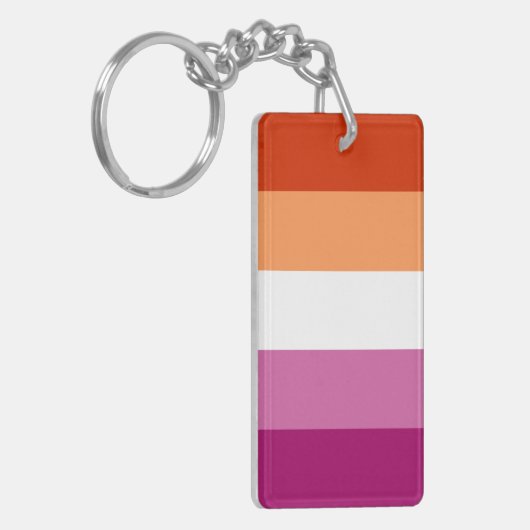 Lesbische vlag sleutelhanger (Voorkant Links)