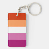 Lesbische vlag sleutelhanger (achterkant)