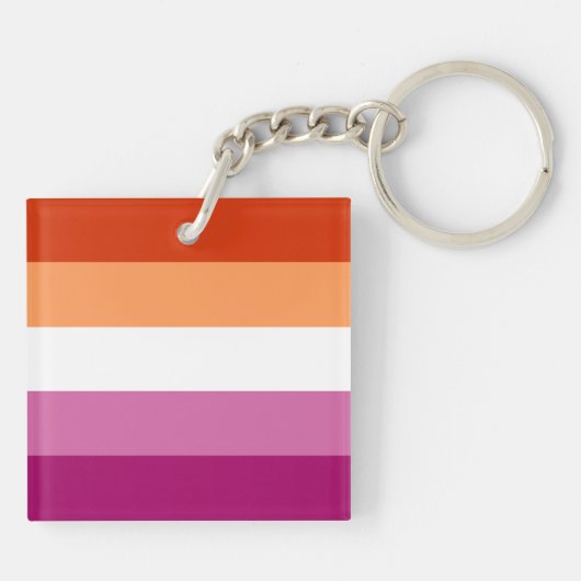 Lesbische vlag sleutelhanger (Achterkant)