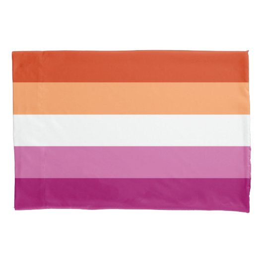 Lesbische Vlag Standaard Kussen Hoesje Kussensloop (Voorkant)