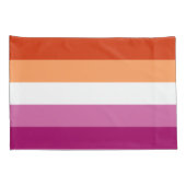 Lesbische Vlag Standaard Kussen Hoesje Kussensloop (Achterkant-Rechts)