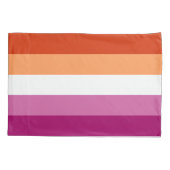Lesbische Vlag Standaard Kussensloop (Achterkant-Links)