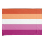 Lesbische Vlag Standaard Kussensloop (Voorkant-Rechts)