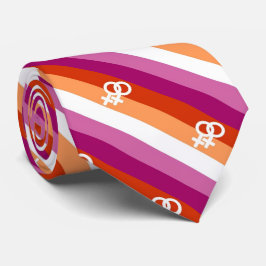 Lesbische Vlag Symbool Stropdas