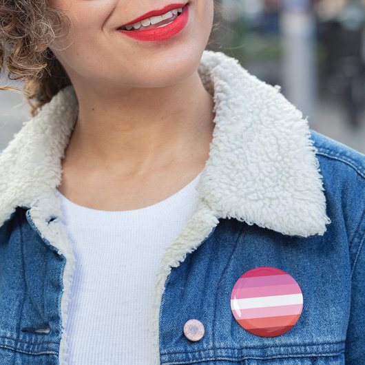 Lesbische vlag symbool voor genderdiversiteit Prid Ronde Button 5,7 Cm