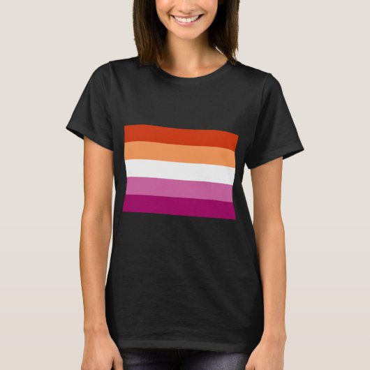 Lesbische vlag t-shirt (Voorkant)