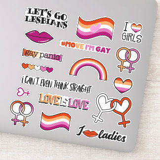 Lesbische Vlag Venus Symbool Sticker