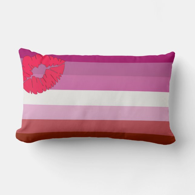 Lesbische Vlag Worp Kussen (Voorkant)