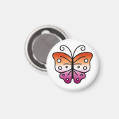 Lesbische Vlinder Magneet (Voorkant / Achterkant)