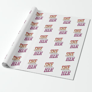 Lesbische voornaamwoorden Zij Haar Cadeaupapier