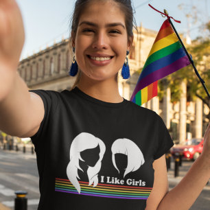Lesbische vrouwen houden van meisjes Gay Pride Par T-shirt