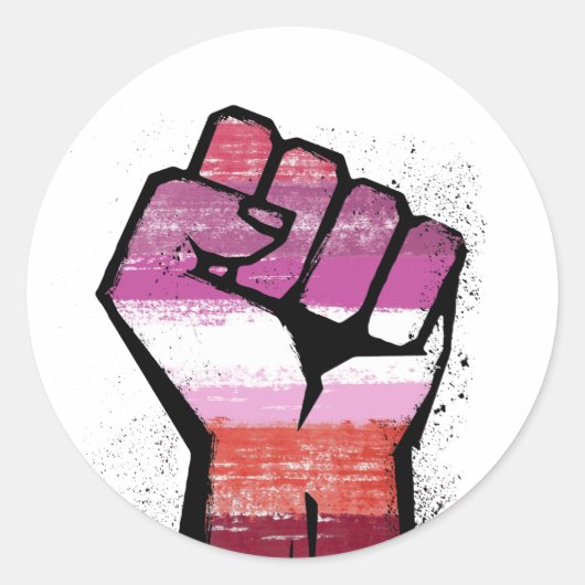 Lesbische weerstand ronde sticker (Voorkant)