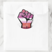 Lesbische weerstand ronde sticker (Tas)
