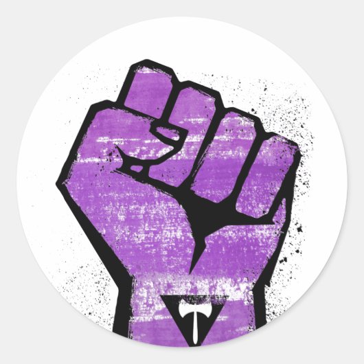 Lesbische weerstand ronde sticker (Voorkant)
