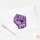 Lesbische weerstand ronde sticker (Envelop)