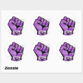 Lesbische weerstand ronde sticker (Vel)
