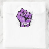 Lesbische weerstand ronde sticker (Tas)