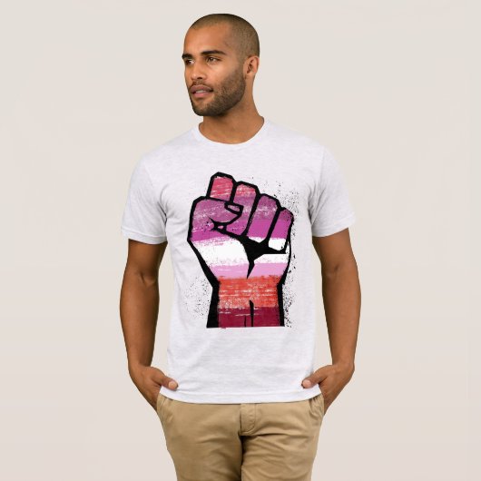 Lesbische weerstand t-shirt (Voorkant volledig)