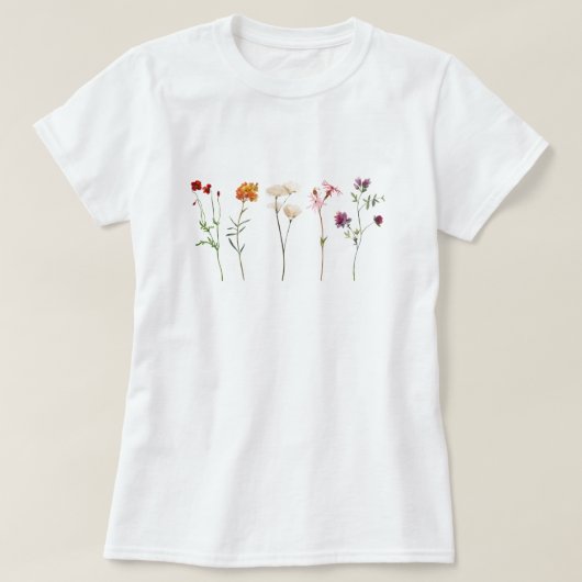 Lesbische Wildbloem Pride T-shirt (Design voorkant)