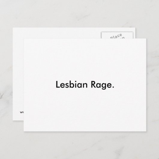 Lesbische Woede Briefkaart (Voorkant / Achterkant)