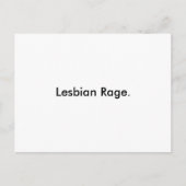 Lesbische Woede Briefkaart (Voorkant)