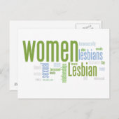 Lesbische woorden briefkaart (Voorkant / Achterkant)