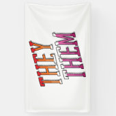 Lesbische woordvoerders spandoek (Verticaal)