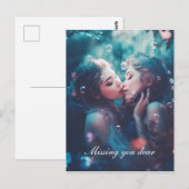 Lesbische zeemeermeisjes briefkaart (Voorkant / Achterkant)