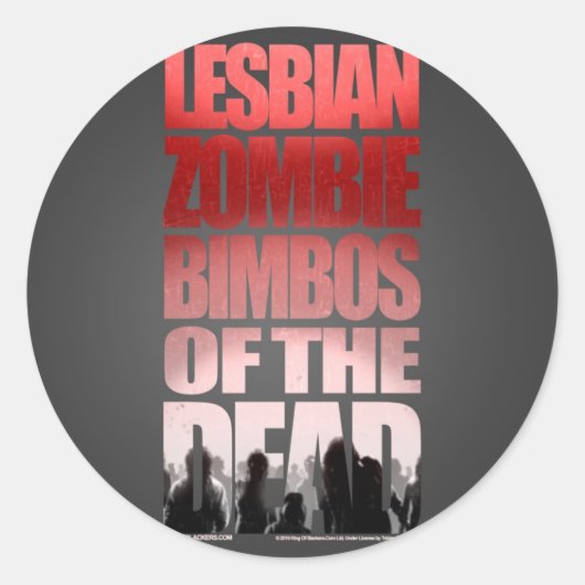 Lesbische zombie bimbos van de dode Sticker (Voorkant)