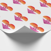 Lesbische Zonsondergang WLW Hart Cadeaupapier (Hoek)